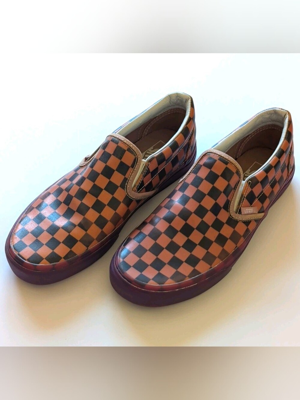 Vans Classic Slip-On "Translucent Rubber - Porcini Checkerboard" Purple/Brown